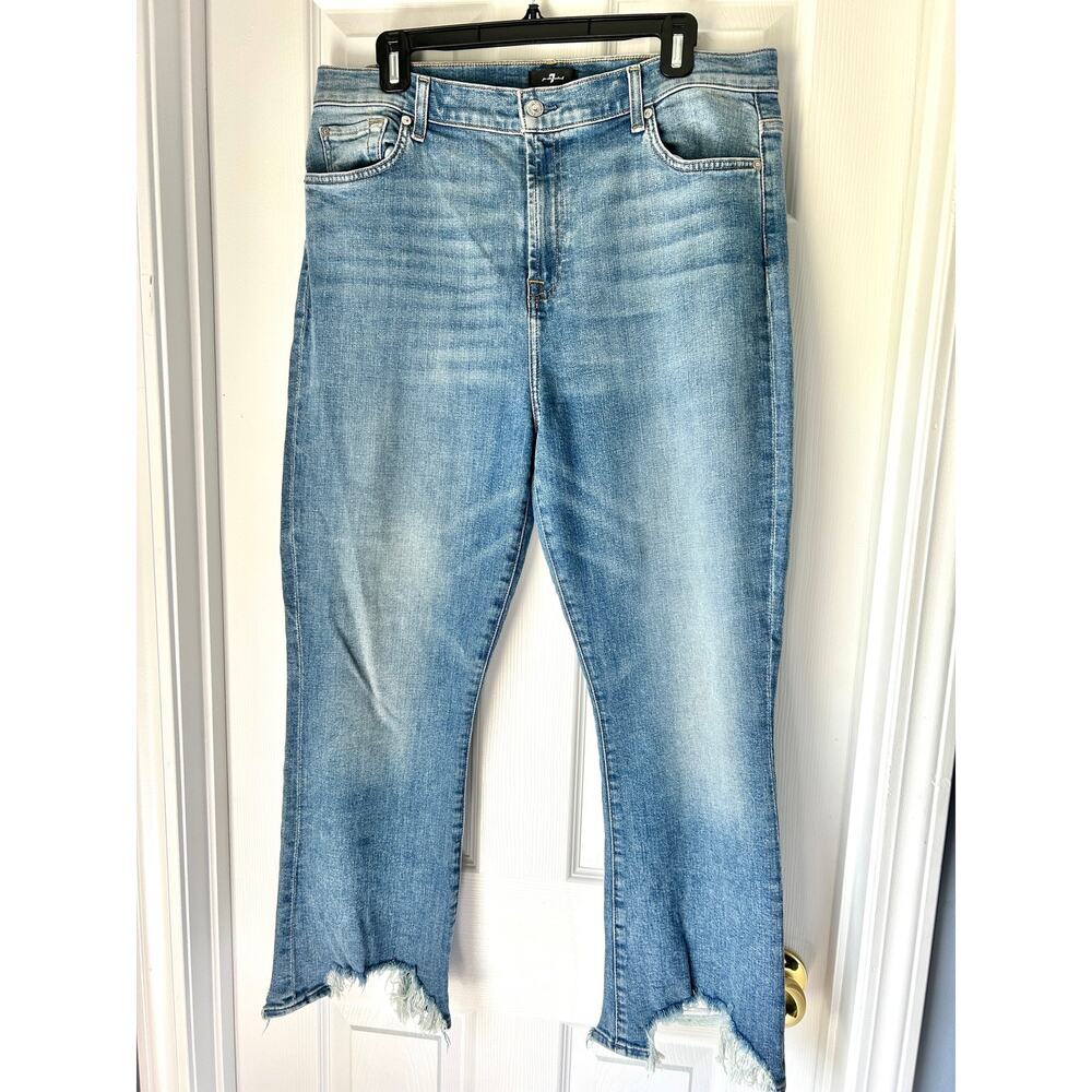 7 For All Mankind High Waist Slim Kick Jeans Sz 33